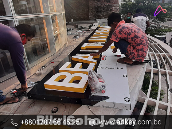 Acrylic Letter LED Sign Board Advertising in Dhaka